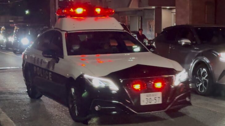 【福岡県警】220系パトカー・春2・緊急走行