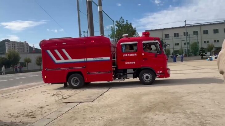 令和7年度 坂町防災訓練 消防車 緊急走行