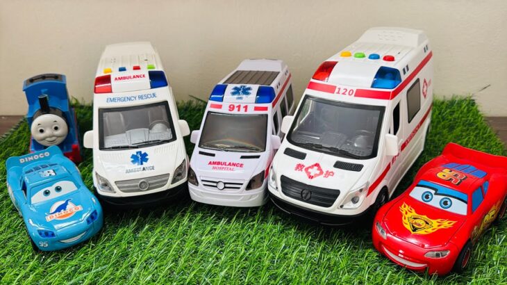 救急車のミニカー走る!緊急走行テスト。坂道走る☆Ambulance minicar runs in an emergency! Slope driving test