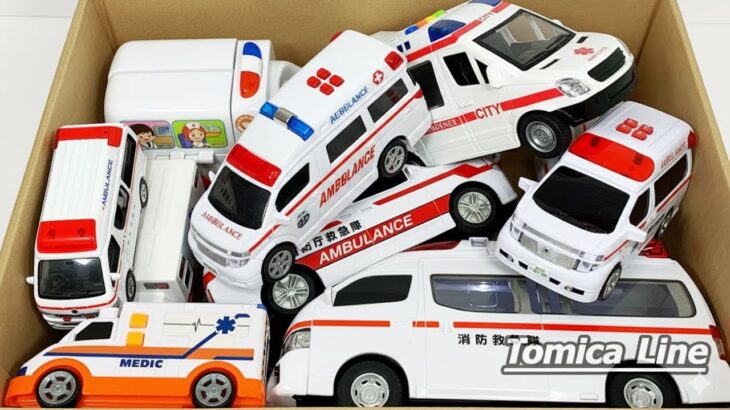 救急車のミニカーが走ります。サイレンありで坂道走行☆緊急走行｜Ambulance minicar runs in an emergency with sirens!