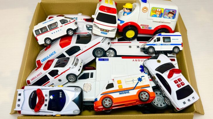 救急車のミニカーが走ります。サイレンありで坂道走行☆緊急走行｜Ambulance minicar runs in an emergency with sirens!