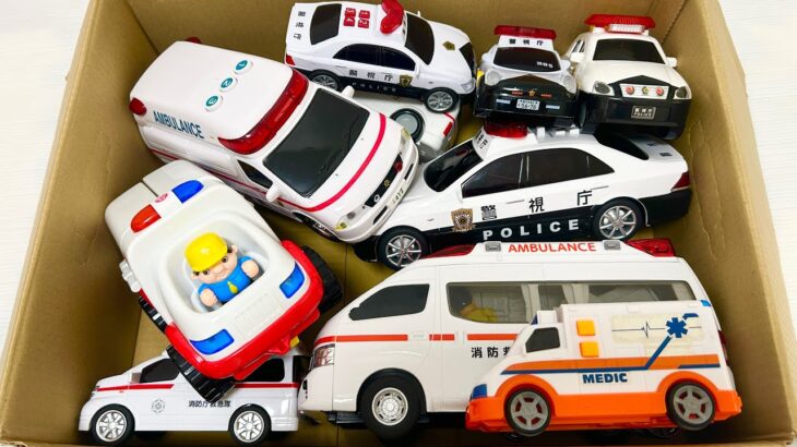 救急車、パトカーのミニカー走る！緊急走行テスト！坂道走行です☆ Ambulance minicar runs in an emergency with sirens sounding!
