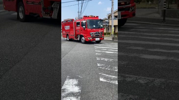 【緊急走行】R7年3月運用開始の新車！その他火災現場に急行する韮崎消防所属の化学車II型！※旧化学は予備ポンプとして運用中！ #automobile #緊急走行 #火災 #消防車 #韮崎市