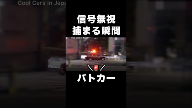 猛スピードで信号無視する車に天罰‼️ #パトカー #shorts