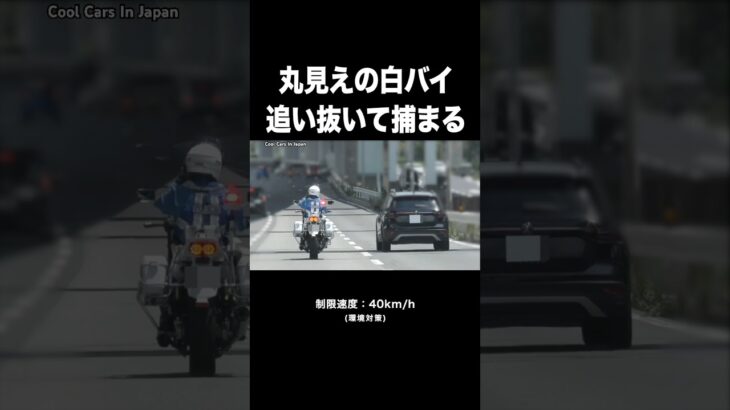丸見えの白バイを追い抜いて捕まる⁉️ #shorts