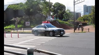 緊急走行で帰署する機動警察隊･小倉北警察署パトカー