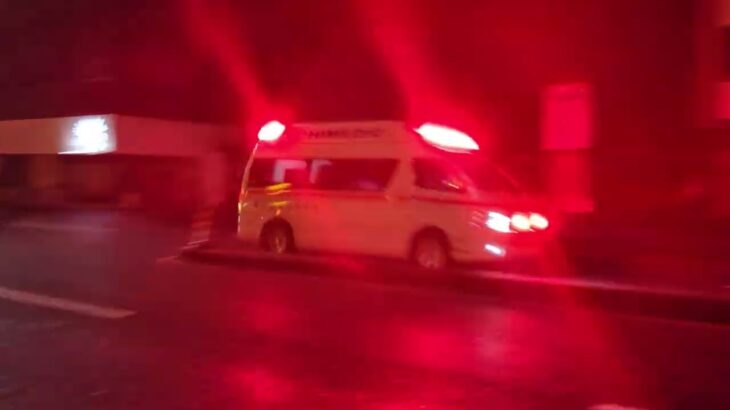 夜間の緊急走行！