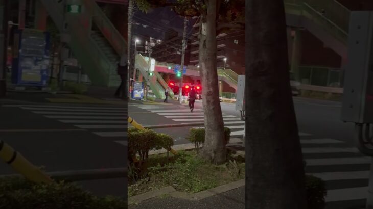 消防車と救急車が緊急走行