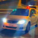 天神橋筋を緊急走行する覆面パトカー | 大阪府警察