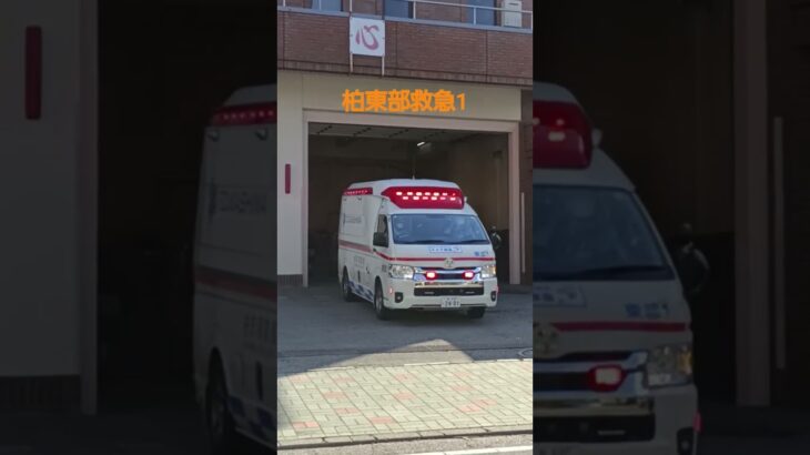 柏東部救急1出動！！  #緊急車両 #緊急走行 #救急車