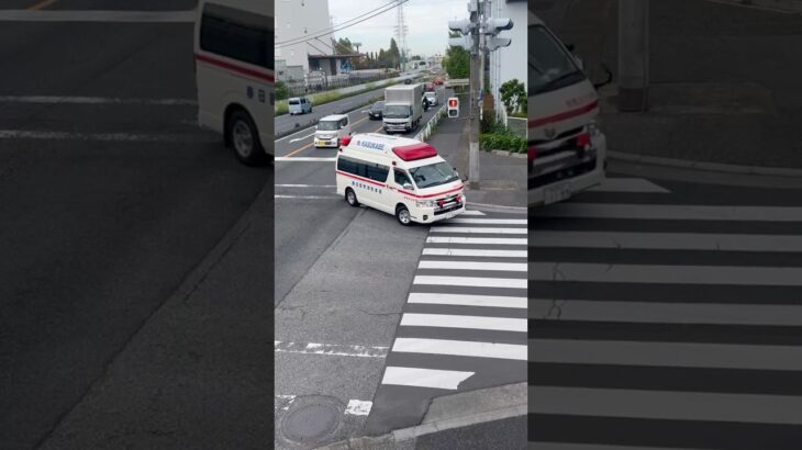 【ハーモニックサイレン＆リモートサイレン🚨】春日部市消防本部。救急車。救急浜川戸1。緊急走行シーン🚨