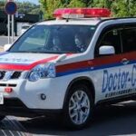 【ドッキングの瞬間】埼玉医科大学国際医療センターのドクターカーと埼玉西部消防局の救急富士見1が緊急走行