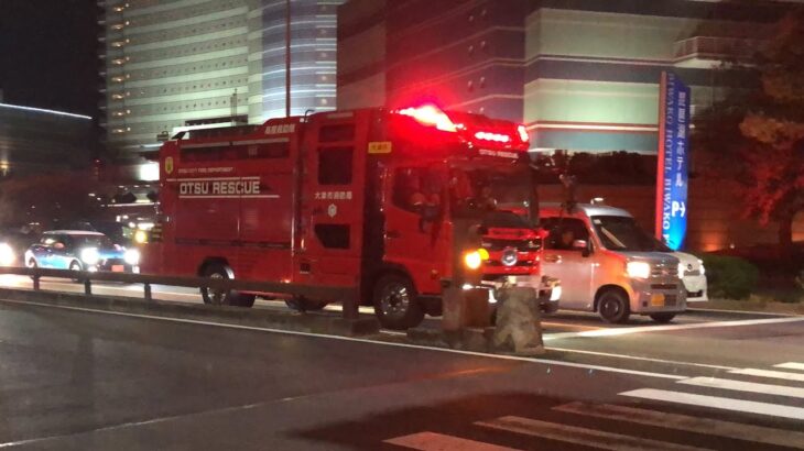 【サイレン音注意】大津市消防局　日野レンジャーインテリジェントアタッカー　日野デュトロポンプ車　緊急走行　20251113