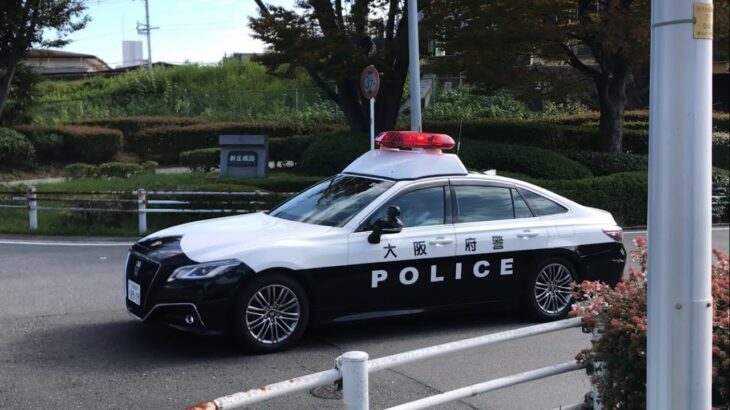 【緊急走行】火災現場へ緊急走行！大阪府警   220系クラウンハイブリッドパトカー