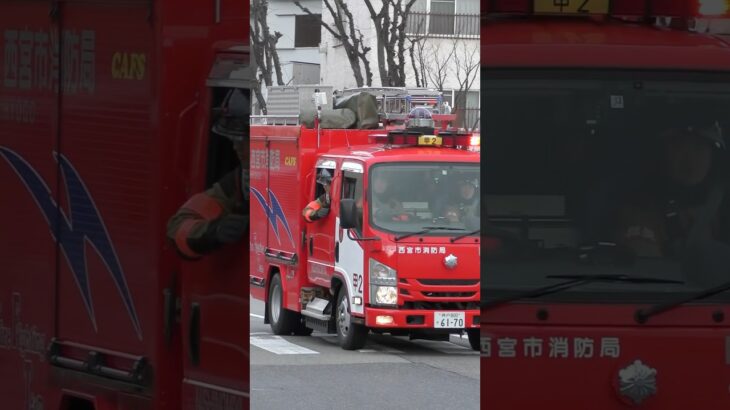 【緊急走行】甲東2、サイレン鳴らし緊急走行！【西宮市消防局】#shorts  #ショート #消防署 #消防車 #fire #firefighter #サイレン#救急車 #救急#ambulance