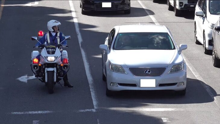 歩行者が居なくても成立する歩行者妨害!!白バイが一時停止を怠った危険な違反車を検挙する取締りの瞬間5連発!!!