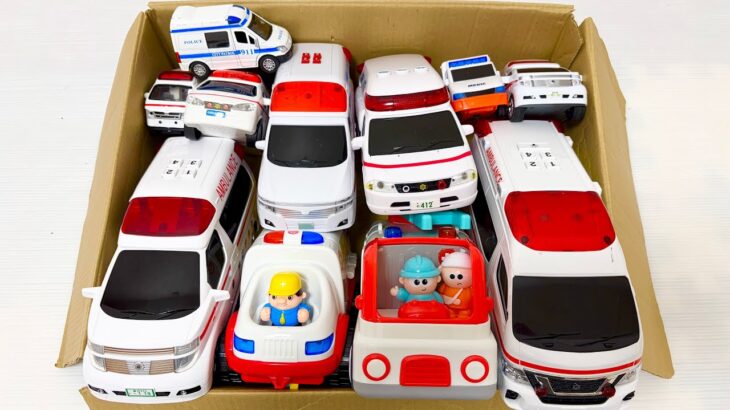 新しい救急車のミニカーが走る☆緊急走行テスト☆坂道走る｜ New Ambulance miniature car runs! Emergensy driving test