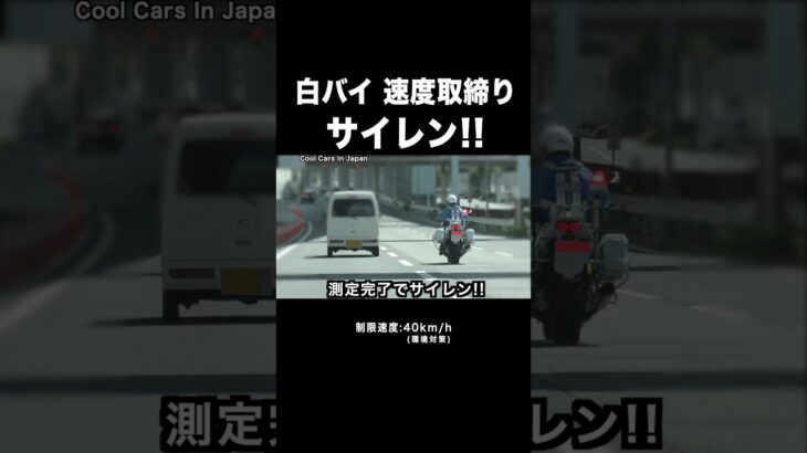 白バイが速度違反を検挙‼️ サイレン‼️ #shorts