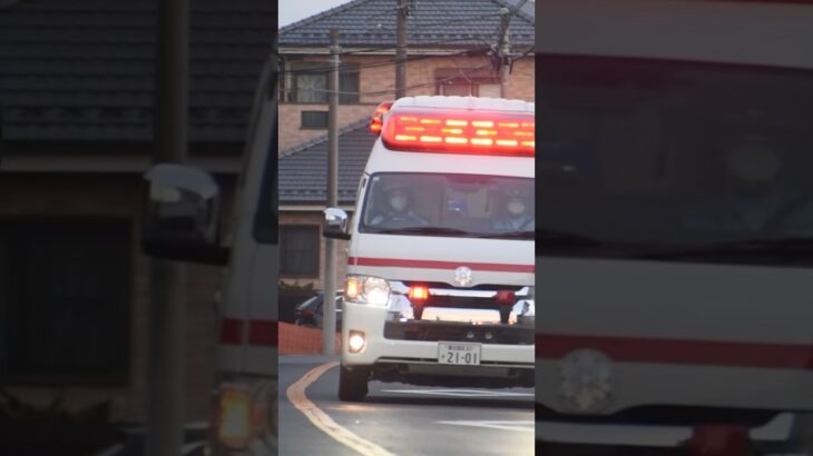 【市外搬送！】三郷市消防本部。救急車。緊急走行シーン！