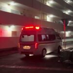 生麦第二救急隊病院に向けて緊急走行途中住宅街の為ハーモニックサイレンに切り替えて緊急走行！