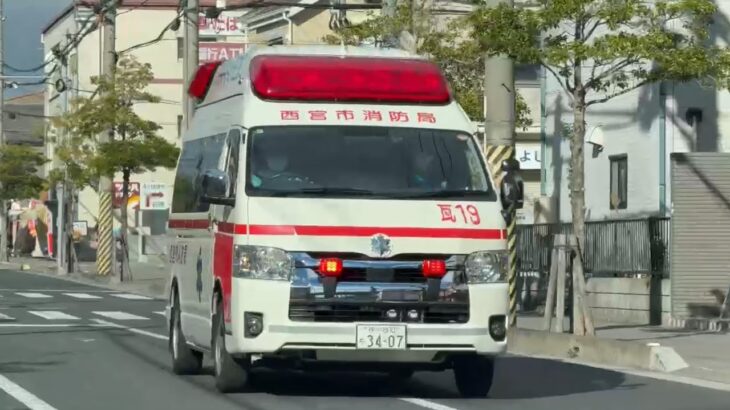 🚨響き渡るサイレン🚨救急車🚨緊急走行🚨西宮市消防局🚨