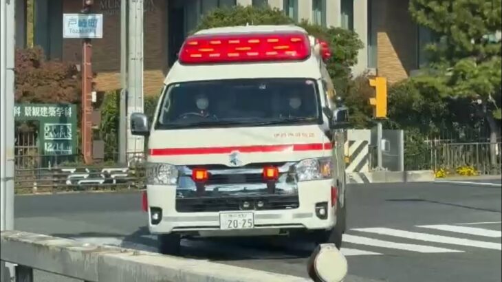 🚨交差点を緊急走行🚨響き渡るサイレン🚨救急車🚨伊丹市消防局🚨