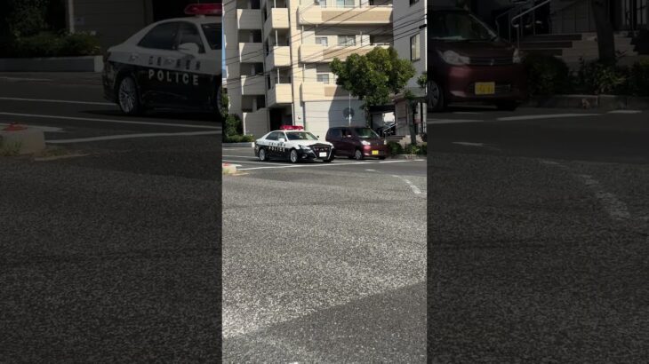 広島県警 安佐北警察署パトカー緊急走行