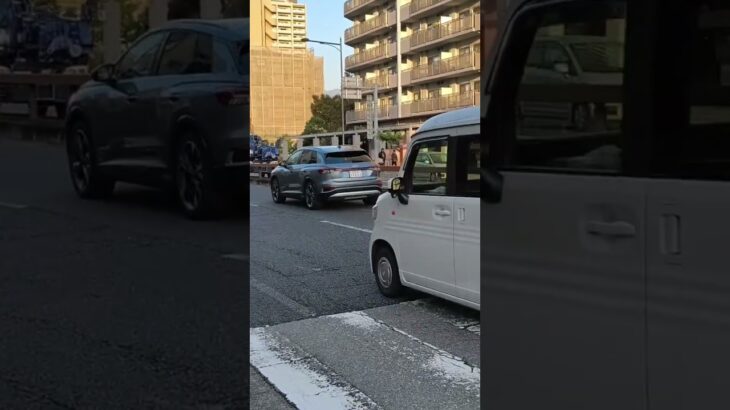 早朝に響き渡るサイレンパトカー緊急走行