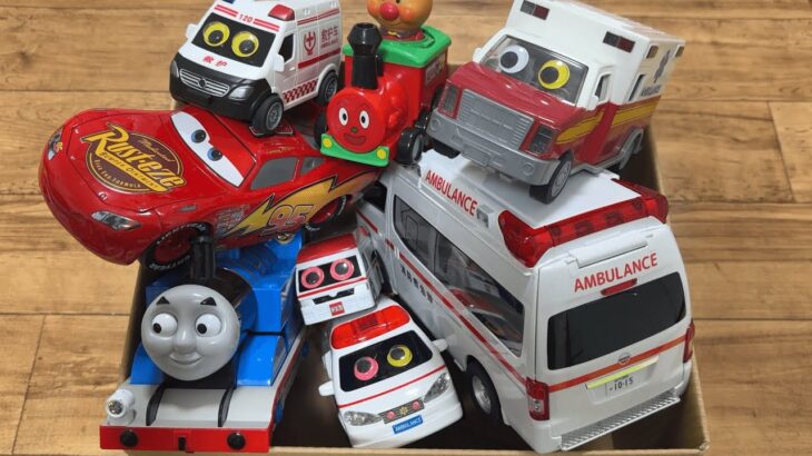 救急車🚑とアンパンマンやトーマスが大集合して、坂道を緊急走行テストします🌟２５７