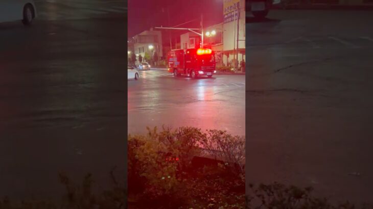 【モーターサイレン吹鳴‼️】春日部市消防本部　消防車(春日部東1)救急支援。緊急走行シーン！