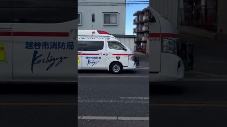 【今日も働く救急隊！】越谷市消防局(救急車)日産パラメディック。救急越谷1。緊急走行シーン！