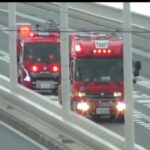 🚨まるで映画のワンシーン🚨消防車2台が緊急走行🚨響き渡るサイレン🚨　#消防車