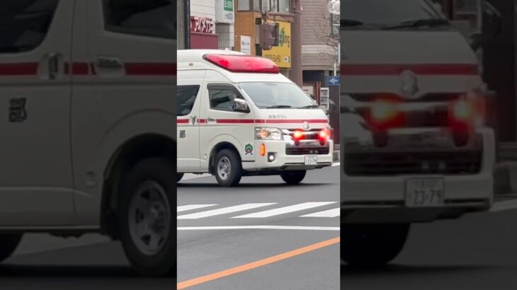 【住宅地モードサイレン🚨】上尾市消防本部　救急車　救急伊奈2。緊急走行🚨