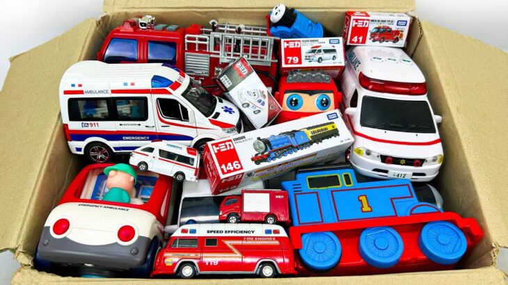 走る走る、救急車＆消防車＆トーマスのミニカー☆サイレン鳴る☆緊急走行テスト！坂道走る | Ambulance, Fire Truck & Thomas Mini Cars Run with Siren