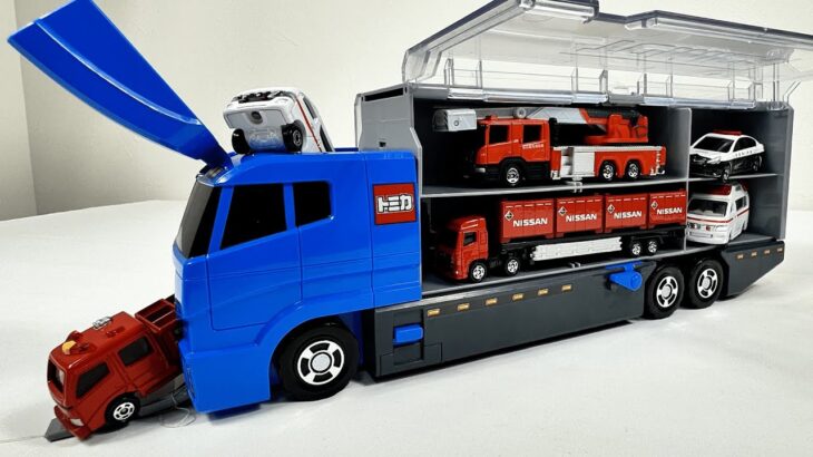 救急車☆消防車が坂道走る走るよ！☆緊急走行テストだよ！Ambulance ☆ Fire engine runs up a slope! ☆ Emergency driving test!