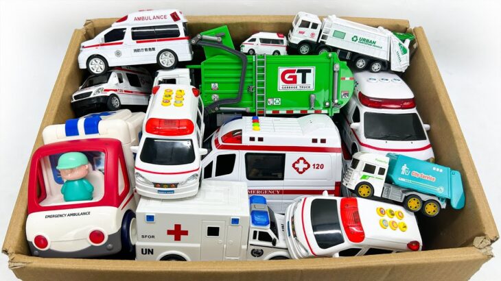 走る走る、救急車＆ごみ収集車ミニカー☆緊急走行テスト☆坂道走る☆サイレンあり! Ambulance & Garbage Truck Mini Cars Run☆Hill Running