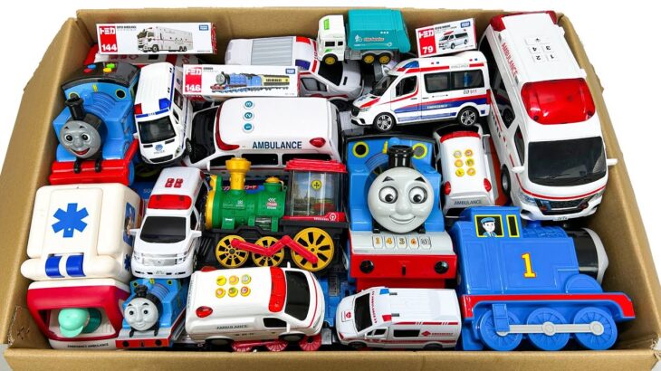走る走る、救急車とトーマスのミニカーたくさん☆緊急走行テスト☆坂道走る☆サイレンありAmbulance & Thomas and Friends Mini Cars Run☆Hill Running