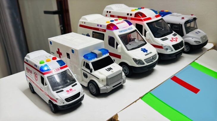 救急車のミニカー走る！緊急走行テスト。坂道走る☆Ambulance minicar runs in an emergency! Slope driving test
