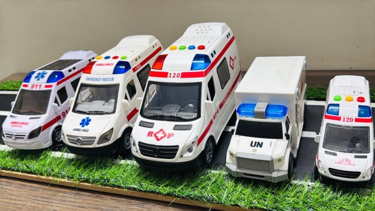 救急車のミニカー走る！緊急走行。坂道走行テストします☆ Ambulance minicar runs on the slope in an emergency with sirens on!