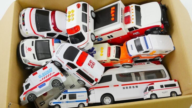 救急車のミニカー走る！坂道走行。緊急走行訓練☆Miniature ambulance car running! Hill driving. Emergency driving training☆