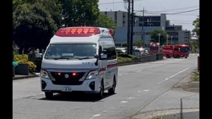 緊急走行!PA連携出場する常総広域消防本部守谷消防署(守谷救急1・守谷1)