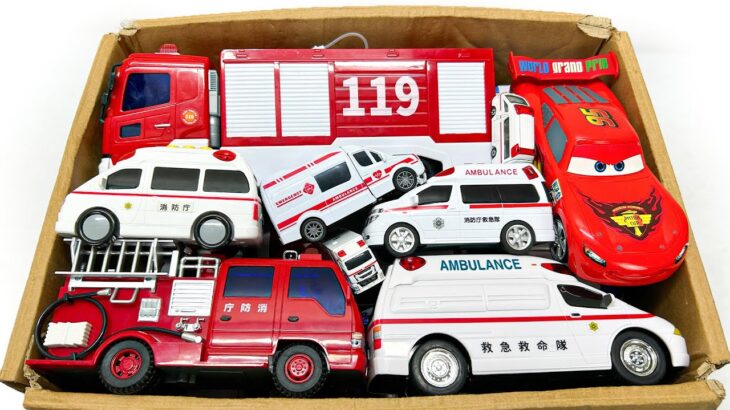 走る走る！救急車と消防車☆サイレンあり緊急走行！坂道テスト｜Running ambulance & fire truck | Emergency siren test