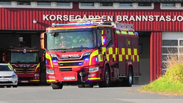 ST.KORSEGÅRDEN (S31) ABA follo brannvesen brannbil i utrykning Feuerwehr auf Einsatzfahrt 緊急走行 消防車