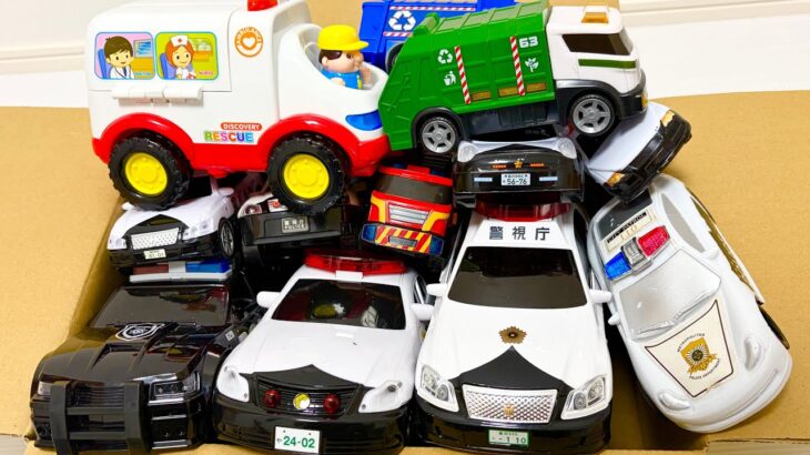 パトカーのミニカー走る☆緊急走行テスト☆坂道走る| police car miniature car runs! Emergensy driving test