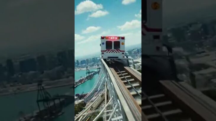 #救急車 #ジェットコースター roller coaster を緊急走行する。 #ambulans #ambulance #sora2 #ai動画 #aishorts