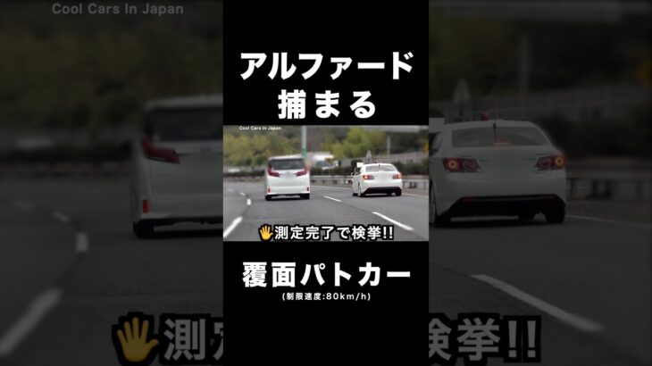 飛ばすアルファードが覆面パトカーに捕まる瞬間‼️ #shorts