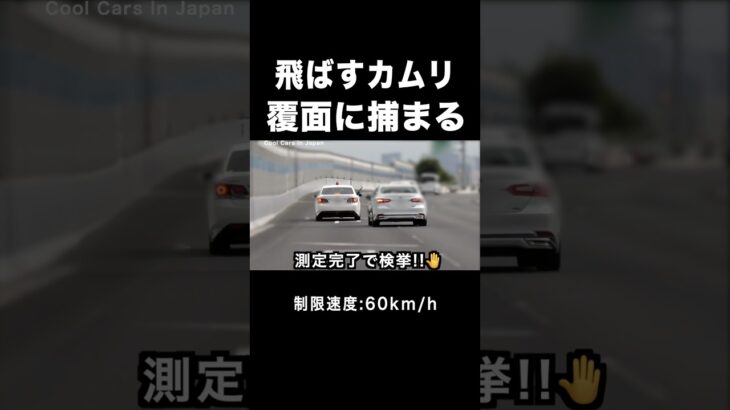 速度違反のカムリが覆面パトカーに捕まる‼️🖐️ #shorts