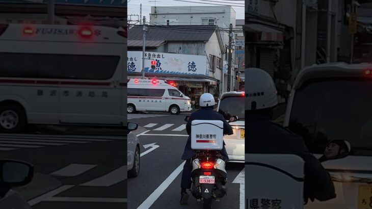 コンフォートサイレンを鳴らし緊急走行【善行救急隊・藤沢市消防局】