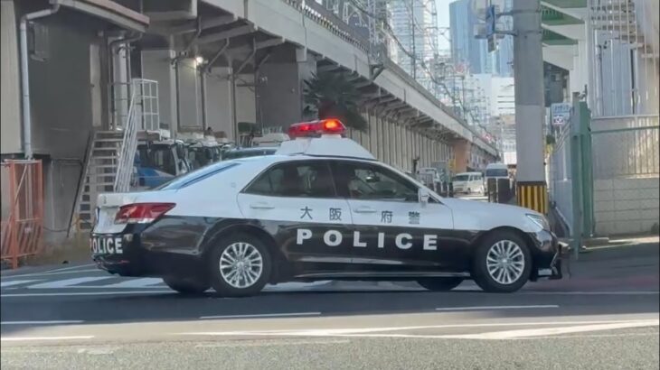 🚨大阪府警🚨パトカー🚨赤色灯🚨交番に戻るシーン🚨　#パトカー