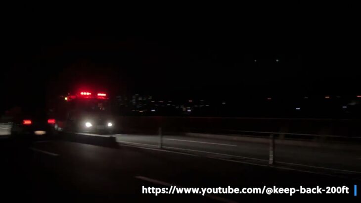 和歌山市消防局・タンク車、指揮車(緊急走行)